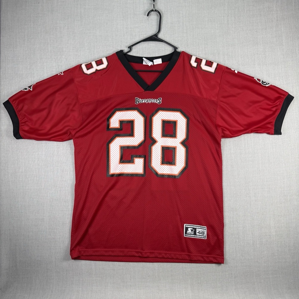 Tampa Bay Buccaneers Jersey Men's Large Starter Red 46 Warrick Dunn NFL Vintage